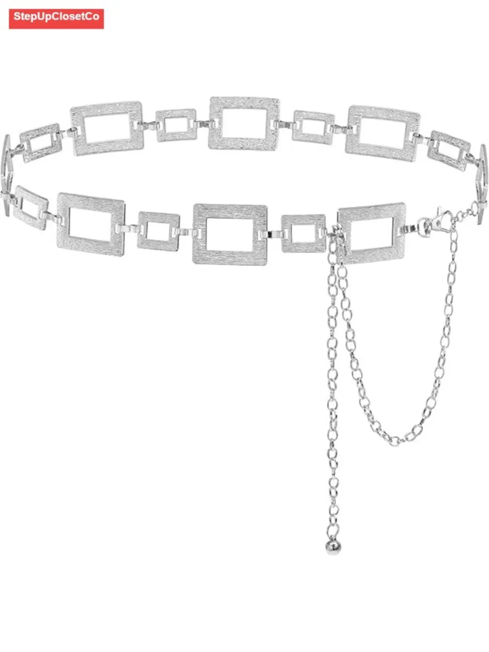 Silver Boho Chain Belt for Women Adjustable Waist Body Layering Jewelry